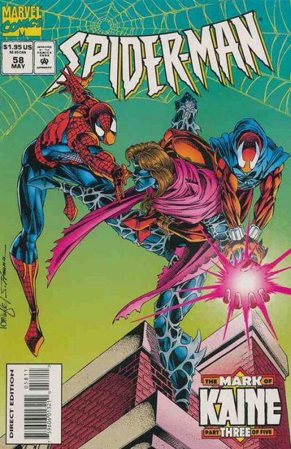 Spider-Man, Vol. 1 The Mark of Kaine - Part 3: Spider, Spider, Who's Got the Spider? |  Issue#58A | Year:1995 | Series: Spider-Man | Pub: Marvel Comics |