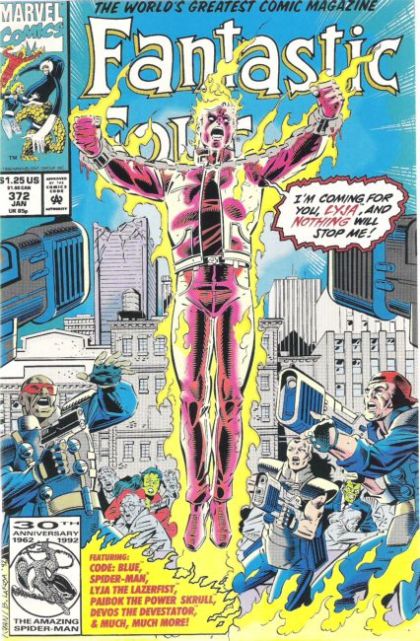 Fantastic Four, Vol. 1 No More The Hero! |  Issue#372A | Year:1992 | Series: Fantastic Four | Pub: Marvel Comics |