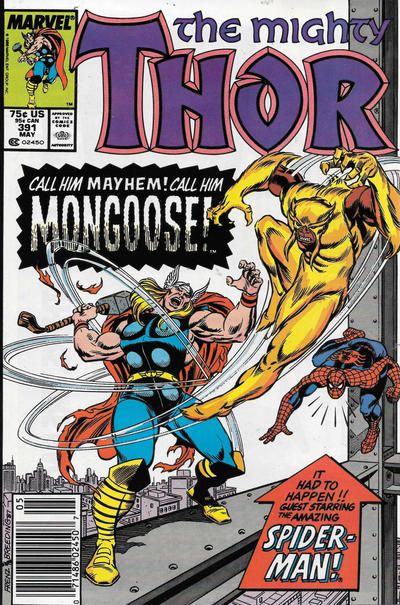 Thor, Vol. 1 The Madness of Mongoose |  Issue#391B | Year:1988 | Series: Thor | Pub: Marvel Comics