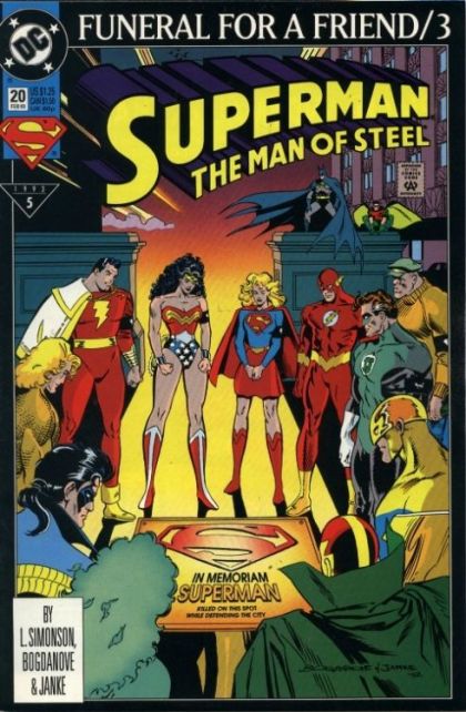 Superman: The Man of Steel Funeral For a Friend - Funeral Day |  Issue#20A | Year:1992 | Series: Superman | Pub: DC Comics