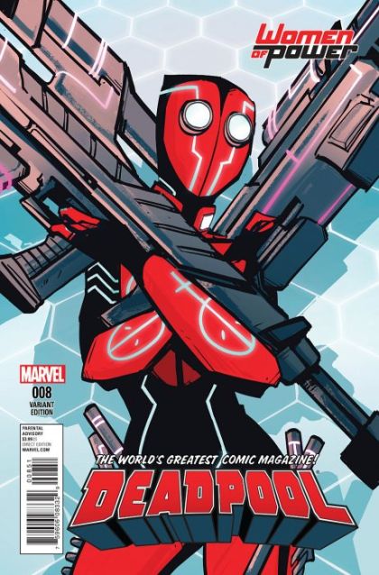 Deadpool, Vol. 5 Nightmare On Memory Lane |  Issue#8E | Year:2016 | Series: Deadpool | Pub: Marvel Comics | Annie Wu Women of Power Variant Cover