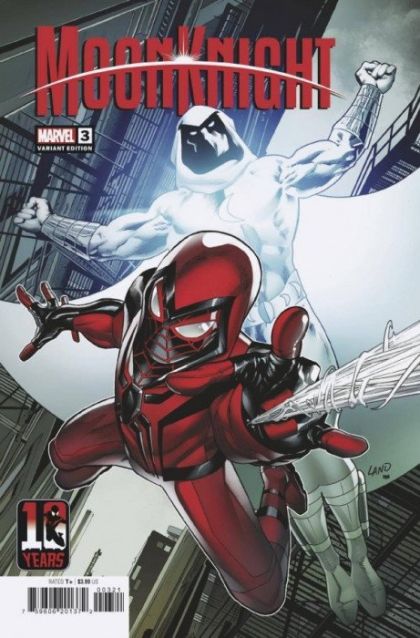 Moon Knight, Vol. 9 Two-Fisted |  Issue#3B | Year:2021 | Series:  | Pub: Marvel Comics | Greg Land Miles Morales Spider-Man 10th Anniversary Variant