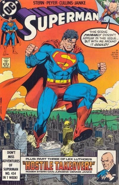 Superman, Vol. 2 As Good As His Word / Hostile Takeover, Part 3: Poison Pill |  Issue#31A | Year:1989 | Series: Superman |
