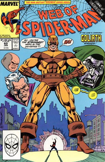 Web of Spider-Man, Vol. 1 Acts of Vengeance - The Harder They Fall |  Issue#60A | Year:1989 | Series: Spider-Man | Pub: Marvel Comics