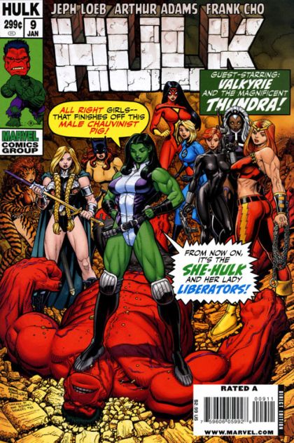 Hulk, Vol. 1 Jackpot / The Revenge of the Lady Liberators / Hulk Ice |  Issue#9A | Year:2009 | Series: Hulk | Pub: Marvel Comics | Arthur Adams Regular