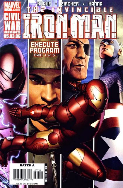 Iron Man, Vol. 4 Execute Program, Part 1 |  Issue#7A | Year:2006 | Series: Iron Man | Pub: Marvel Comics | Direct Edition