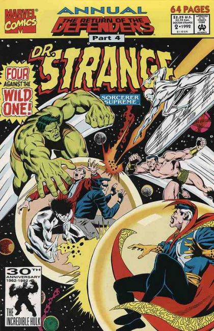 Doctor Strange: Sorcerer Supreme Annual The Return Of The Defenders - Part 4: Hot Spell; His Master's Foes; Future Master of the Mystic Arts; First Blood; Raiders of the Purple Veil |  Issue#2A | Year:1992 | Series: Doctor Strange | Pub: Marvel Comics
