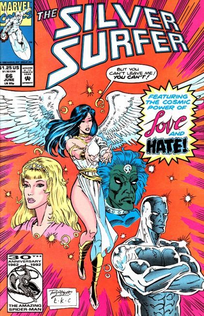 Silver Surfer, Vol. 3 Conflicting Emotions |  Issue#66A | Year:1992 | Series: Silver Surfer | Pub: Marvel Comics