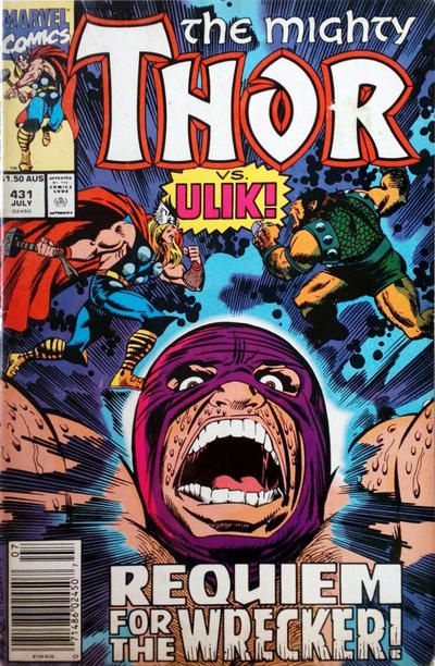 (Damaged Comic Readable/Acceptable Condtion)  Thor, Vol. 1 Requiem for the Wrecker! |  Issue#431C | Year: | Series: Thor | Pub: Marvel Comics