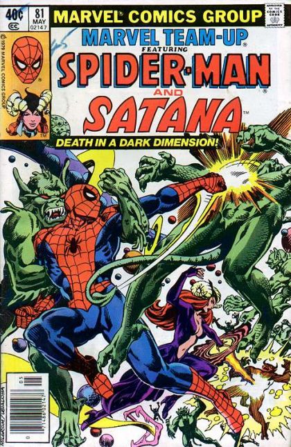 Marvel Team-Up, Vol. 1 Spider-Man and Satana: Last Rites |  Issue#81B | Year:1979 | Series: Marvel Team-Up | Pub: Marvel Comics