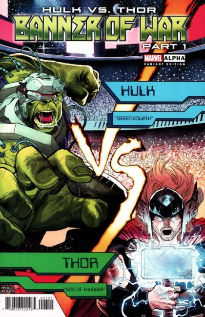 Hulk vs. Thor: Banner of War Alpha Part One |  Issue#1B | Year:2022 | Series:  | Pub: Marvel Comics | Incentive Martin Coccolo Variant Cover