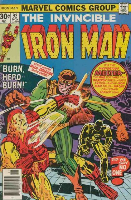 Iron Man, Vol. 1 Burn, Hero--Burn! |  Issue#92A | Year:1976 | Series: Iron Man | Pub: Marvel Comics