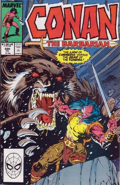 Conan the Barbarian, Vol. 1 Blood And Ice |  Issue#220A | Year:1989 | Series: Conan | Pub: Marvel Comics |