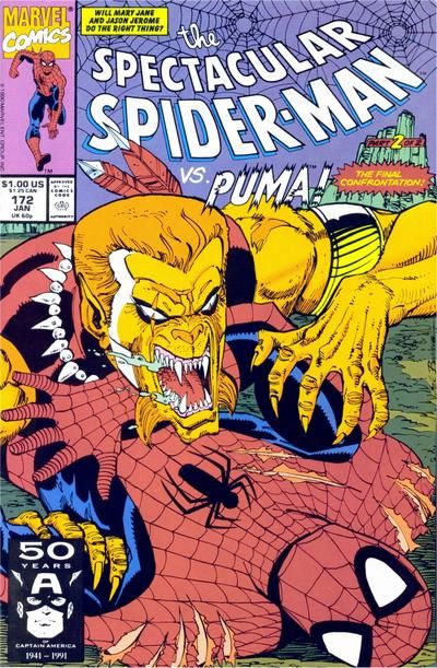 The Spectacular Spider-Man, Vol. 1 Savage Showdown |  Issue#172A | Year:1991 | Series: Spider-Man |