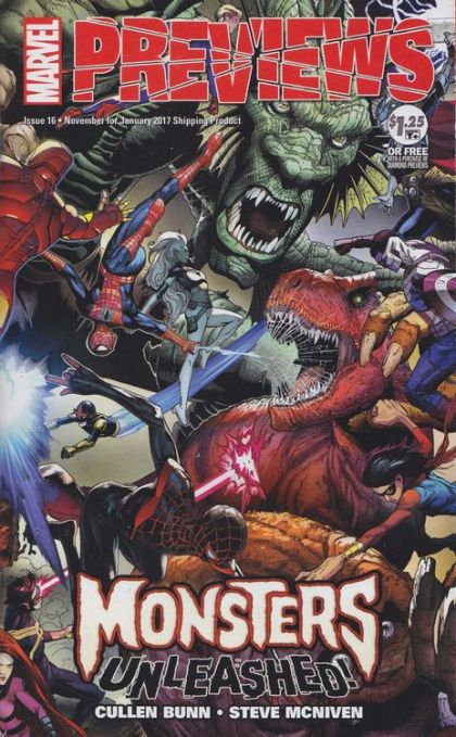 Marvel Previews Monster Unleashed |  Issue#16 | Year:2016 | Series: Marvel Previews | Pub: Marvel Comics