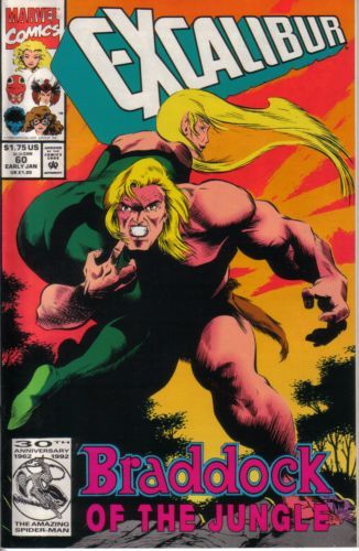 Excalibur, Vol. 1 Braddock of the Jungle |  Issue#60A | Year:1993 | Series: Excalibur | Pub: Marvel Comics