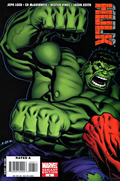 Hulk, Vol. 1 Blood Red / Hulk Zoo |  Issue#6B | Year:2008 | Series: Hulk | Pub: Marvel Comics | Ed Mcguinness Green Hulk Variant