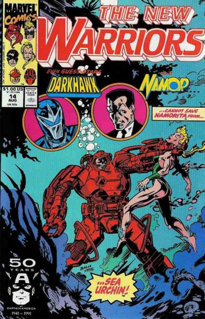 The New Warriors, Vol. 1 A Breeze Of An Underwater Wind |  Issue#14A | Year:1991 | Series: New Warriors | Pub: Marvel Comics |