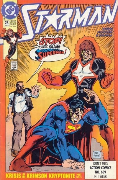 Starman, Vol. 1 Krisis of the Krimson Kryptonite - The End of a Legend? |  Issue#28A | Year:1990 | Series: Starman | Pub: DC Comics