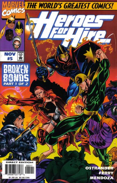 Heroes For Hire, Vol. 1 Broken Bonds, Part 1: Into The Depths! |  Issue#5A | Year:1997 | Series: Heroes For Hire | Pub: Marvel Comics