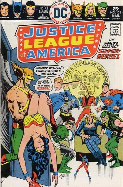 Justice League of America, Vol. 1 Death-Visions Of The Justice League |  Issue#128 | Year:1975 | Series: Justice League | Pub: DC Comics
