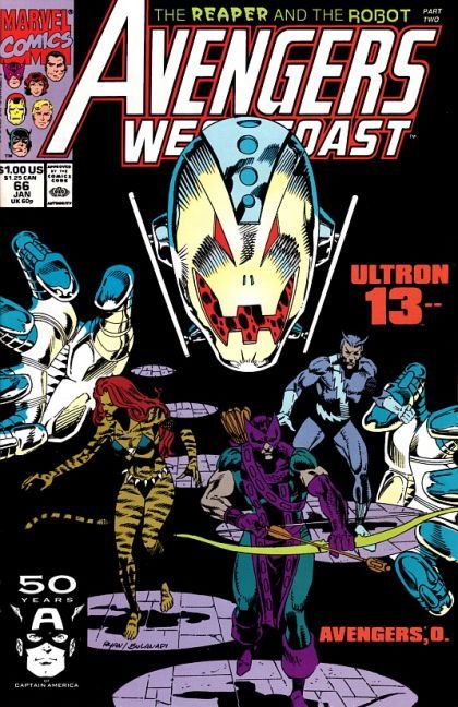 The West Coast Avengers, Vol. 2 The Reaper and the Robot, Part Two -  Tunnel Vision / ...That Shall He Also Reap! |  Issue#66A | Year:1990 | Series:  |