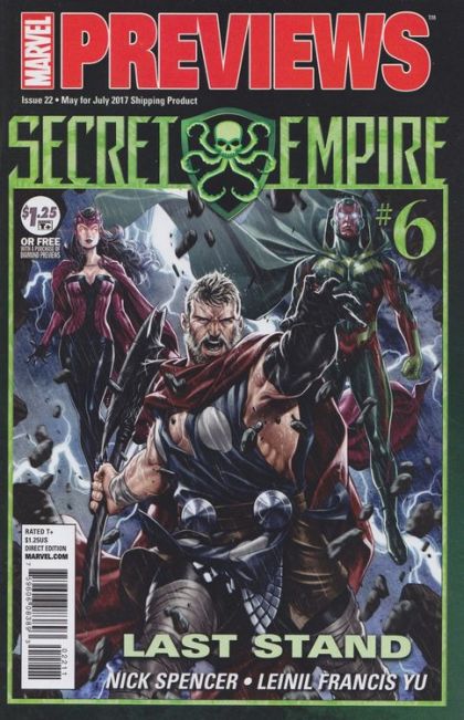 Marvel Previews, Vol. 3 Secret Empire #6 |  Issue#22 | Year:2017 | Series: Marvel Previews | Pub: Marvel Comics