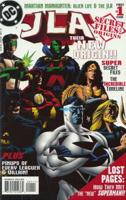JLA Secret Files and Origins Star Seed / The 'New' Superman Meets the JLA / Day in the Life: Martian Manhunter / Timeline: JLA |  Issue#1A | Year:1997 | Series: JLA | Pub: DC Comics