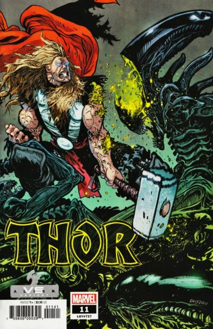 Thor, Vol. 6 Part Three of Six |  Issue#11D | Year:2021 | Series:  | Pub: Marvel Comics | Variant Daniel Warren Johnson Marvel vs Alien Cover