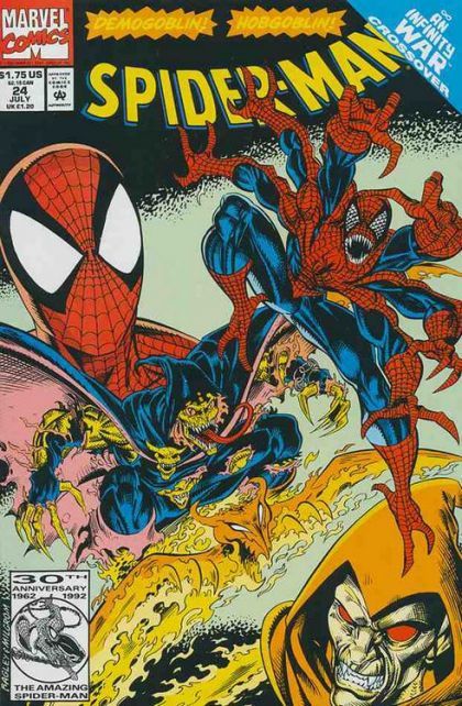 Spider-Man, Vol. 1 Infinity War - Double Infinity |  Issue#24A | Year:1992 | Series: Spider-Man | Pub: Marvel Comics |