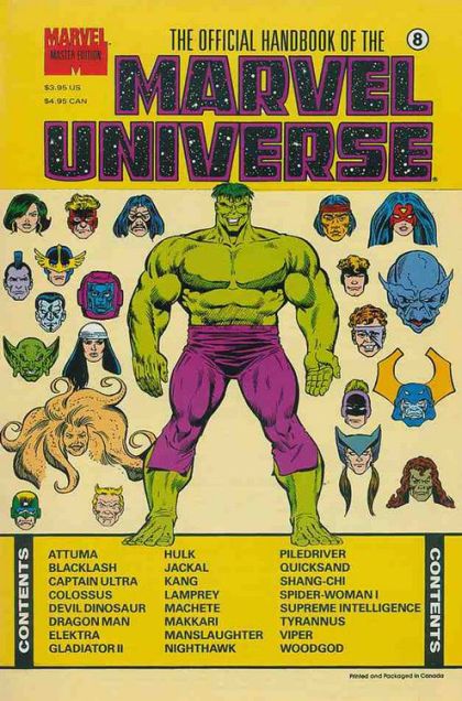 Official Handbook of the Marvel Universe: Master Edition (Vol. 3)  |  Issue#8 | Year:1991 | Series: Official Handbook of the Marvel Universe |