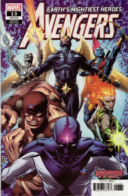 Avengers, Vol. 8 The Girl Who Punched The Dragon |  Issue#13C | Year:2019 | Series: Avengers | Pub: Marvel Comics | Variant Patrick Zircher Guardians Of The Galaxy Cover