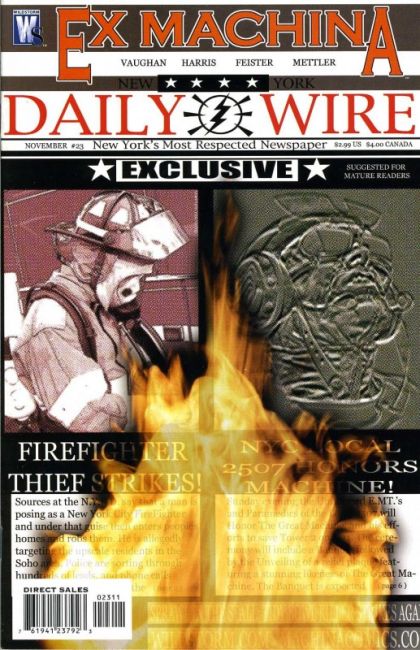 Ex Machina Smoke Smoke, Chapter Three |  Issue#23 | Year:2006 | Series: Ex Machina | Pub: DC Comics