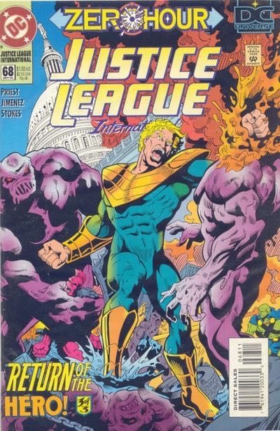 Justice League Europe / International Zero Hour - Return Of The Hero, Part 3: Triumph |  Issue#68A | Year:1994 | Series: JLA | Pub: DC Comics