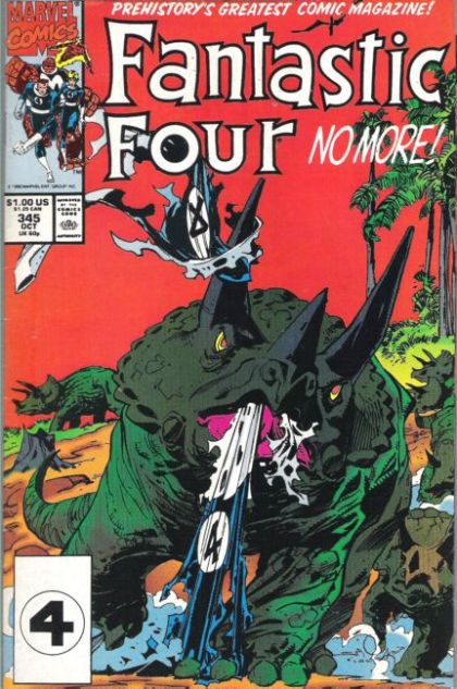 Fantastic Four, Vol. 1 The Mesozoic Mambo! |  Issue#345A | Year:1990 | Series: Fantastic Four | Pub: Marvel Comics |