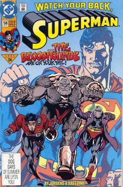 Superman, Vol. 2 Fangs of the Bloodhounds |  Issue#58A | Year:1991 | Series: Superman |