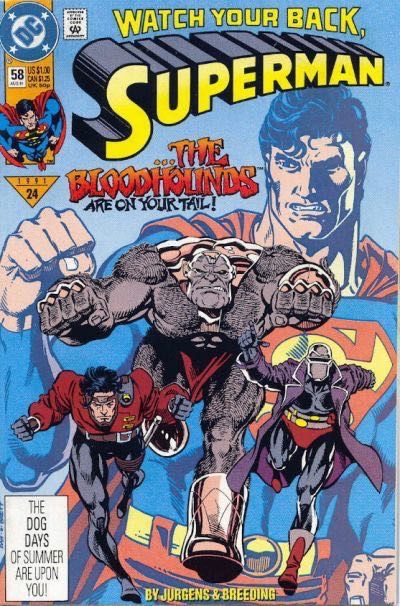 Superman, Vol. 2 Fangs of the Bloodhounds |  Issue#58A | Year:1991 | Series: Superman | Pub: DC Comics