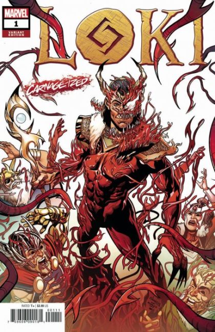 Loki, Vol. 3  |  Issue#1B | Year:2019 | Series:  | Pub: Marvel Comics | Variant Will Sliney Carnage-Ized Cover