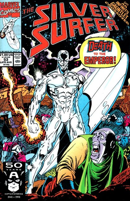 Silver Surfer, Vol. 3 Infinity Gauntlet - The Fool on the Throne |  Issue#53A | Year:1991 | Series: Silver Surfer | Pub: Marvel Comics