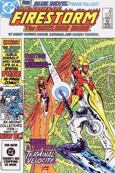 Firestorm, the Nuclear Man, Vol. 2 (1982-1990) Terminal Velocity / Blue Devil |  Issue#24A | Year:1984 | Series: Firestorm | Pub: DC Comics