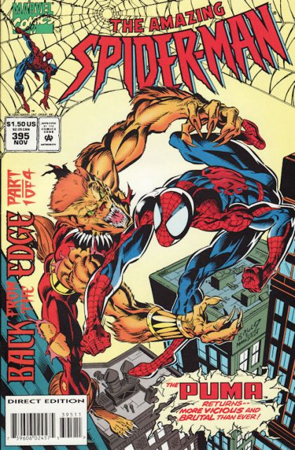 The Amazing Spider-Man, Vol. 1 Back From the Edge - Part One: Outcasts! |  Issue#395A | Year:1994 | Series: Spider-Man |