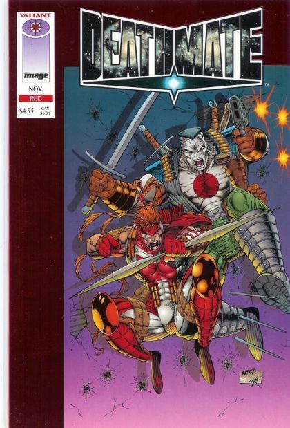 Deathmate Red |  Issue#5A | Year:1993 | Series: Deathmate | Pub: Image Comics and Valiant Comics | Cvr A Red Cover Var Liefield | Miki