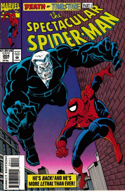 The Spectacular Spider-Man, Vol. 1 Death by Tombstone, Part 1: Takeover |  Issue#204A | Year:1993 | Series: Spider-Man |