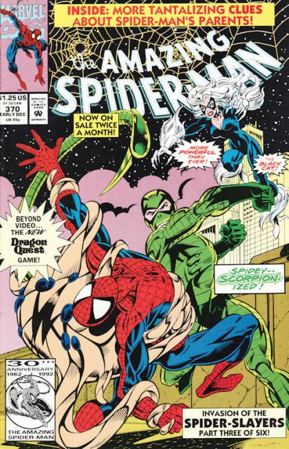The Amazing Spider-Man, Vol. 1 Invasion of the Spider-Slayers, Part 3: Life Stings!; The Web |  Issue#370A | Year:1992 | Series: Spider-Man |