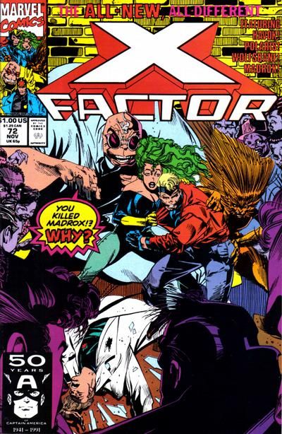X-Factor Multiple Homicide |  Issue#72A | Year:1991 | Series: X-Factor | Pub: Marvel Comics