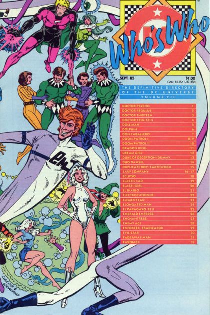 Who's Who: The Definitive Directory of the DC Universe Doctor Psycho to Fastback |  Issue#7A | Year:1985 | Series: Who's Who? | Pub: DC Comics