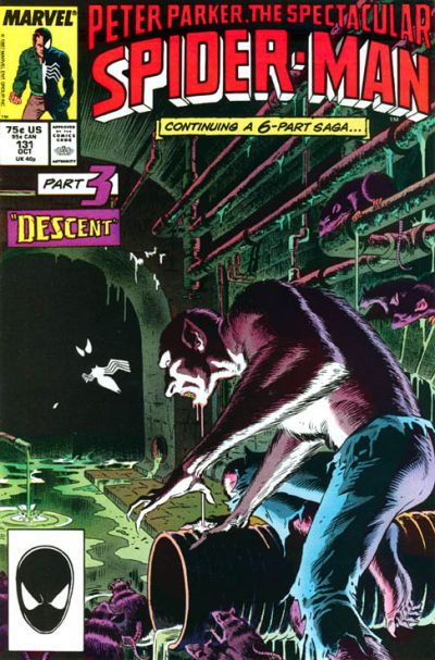 The Spectacular Spider-Man, Vol. 1 Kraven's Last Hunt - Part 3: Descent |  Issue#131A | Year:1987 | Series: Spider-Man | Pub: Marvel Comics