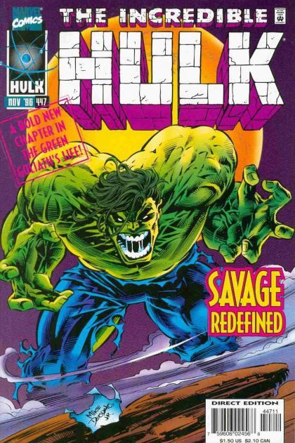 The Incredible Hulk, Vol. 1 Survivor's Guilt |  Issue#447A | Year:1996 | Series: Hulk | Pub: Marvel Comics |