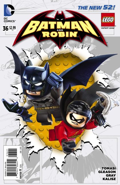 Batman and Robin, Vol. 2 Robin Rises, Part 4: Chaos |  Issue#36B | Year:2014 | Series: Batman | Pub: DC Comics | LEGO Variant Cover