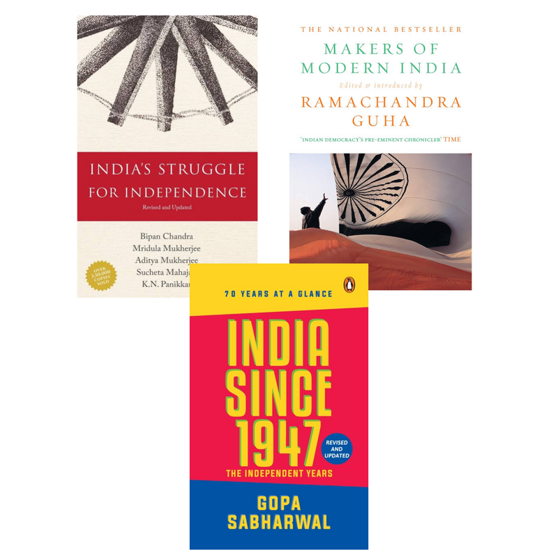 Indian History Companion by Chandra, Bipan|Guha, Ramachandra|Sabharwal, Gopa | Set of  3 Books